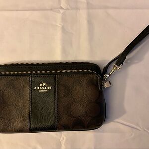 Coach Brown Wristlet